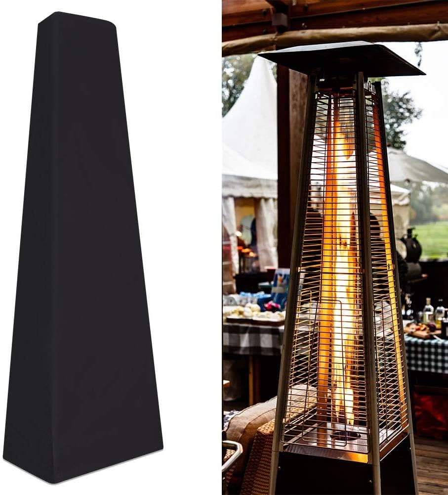 Full Length Patio Heater Cover,87 Inch Patio Heater Waterproof Heavy Duty Protective Cover,Windproof Rip-Proof Triangle Tall Heater Covers For Indoor Outdoor Pyramid Patio Garden Heater Cover