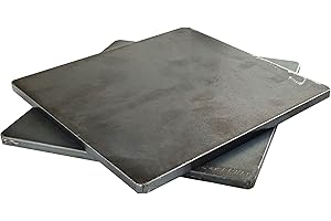 Jikacok Steel Plate. Premium A36 Hot Rolled Mild Steel Plate. Perfectly Laser Cut Metal Plate. (6''x6'', 1/4'', 2)