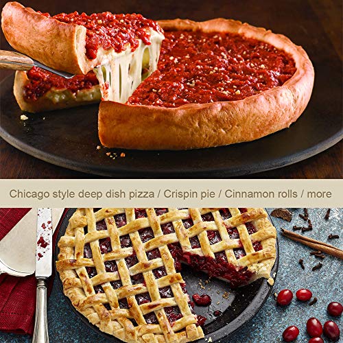 Carbon Steel Non-Stick Deep Dish Pizza Pan Set(9, 11, 12 Inch) - Thumbnail 3
