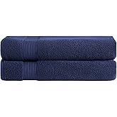 Ozdilek 2-Piece Bath Towels, 30x60 550GSM– 30x60 Inches, 100% Turkish Cotton, Luxury Quick Dry, Extra Large, Fade-Resistant, Eco-Friendly, Spa Towel, Cotton Towel (Navy Blue)