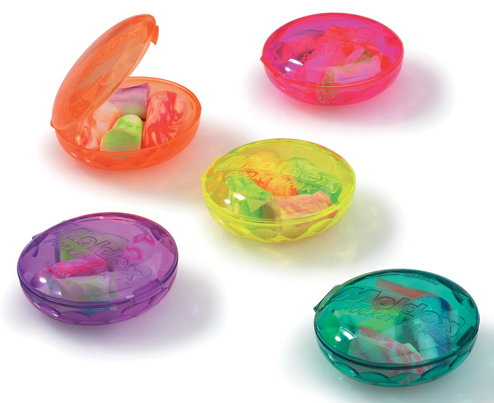 Moldex 7802 SNR 35 dB "Spark Plugs" Earplugs in Pocket Pack - Multi-Colour (200 Pair)