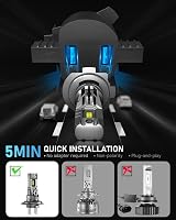 NOVSIGHT H7 LED Headlight Bulbs 90W 30000LM 6500K IP68 Pack of 2 view 9