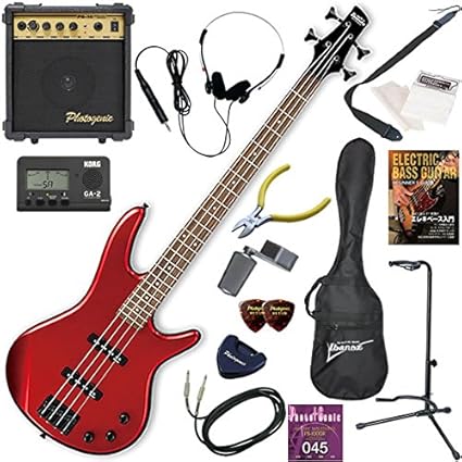 Amazon Ibanez エレキベース 初心者 入門 人気gioシリーズ アイバニーズの人気シリーズ Sr のgio版 10wアンプが入ったスタンダード15点セット Gsr3 Ca キャンディアップル ベースセット 楽器