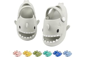 LAKIGE Toddler Shark Cloud Slides | Kids Shower Sandals | Boys Girls Cute Cartoon Fish Flip Flops | Beach Pool Home Slippers Shoes | Quick Dry Non-Slip