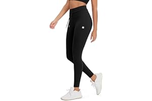 ODODOS Women's Drawstring Tie Daily Leggings 25" / 28" High Waist Workout Yoga Pants