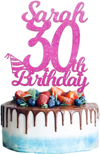 Glittery Custom Age Cake Topper Personalised To Any Age And Suitable For Parties Birthdays And Cake Decorating Paper Party Supplies Party Decor Vadel Com