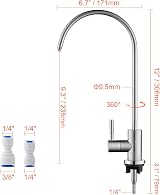 Ibergrif M22301A Drinking Water Filter Kitchen Tap 304 Stainless Silver view 2