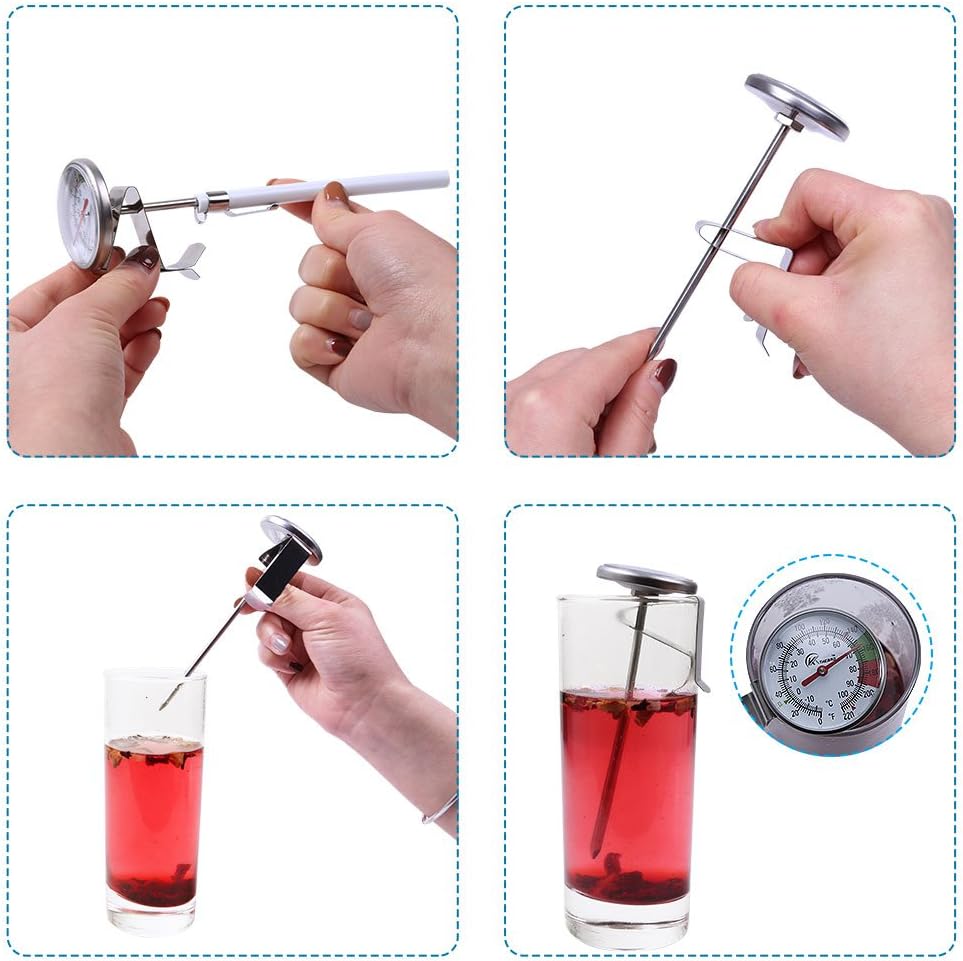 KT THERMO Instand Read 2-Inch Dial Thermometer,Best For The Coffee Drinks,Chocolate Milk Foam: Home & Kitchen