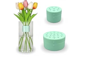 Gecdlye Silicone Spiral Ikebana Stem Holder,Flower Arrangement Holder for Vases,Ikebana Stem Holder Ring,DIY Bouquet Twister Flower Arrangement (2Pack Green S+L)