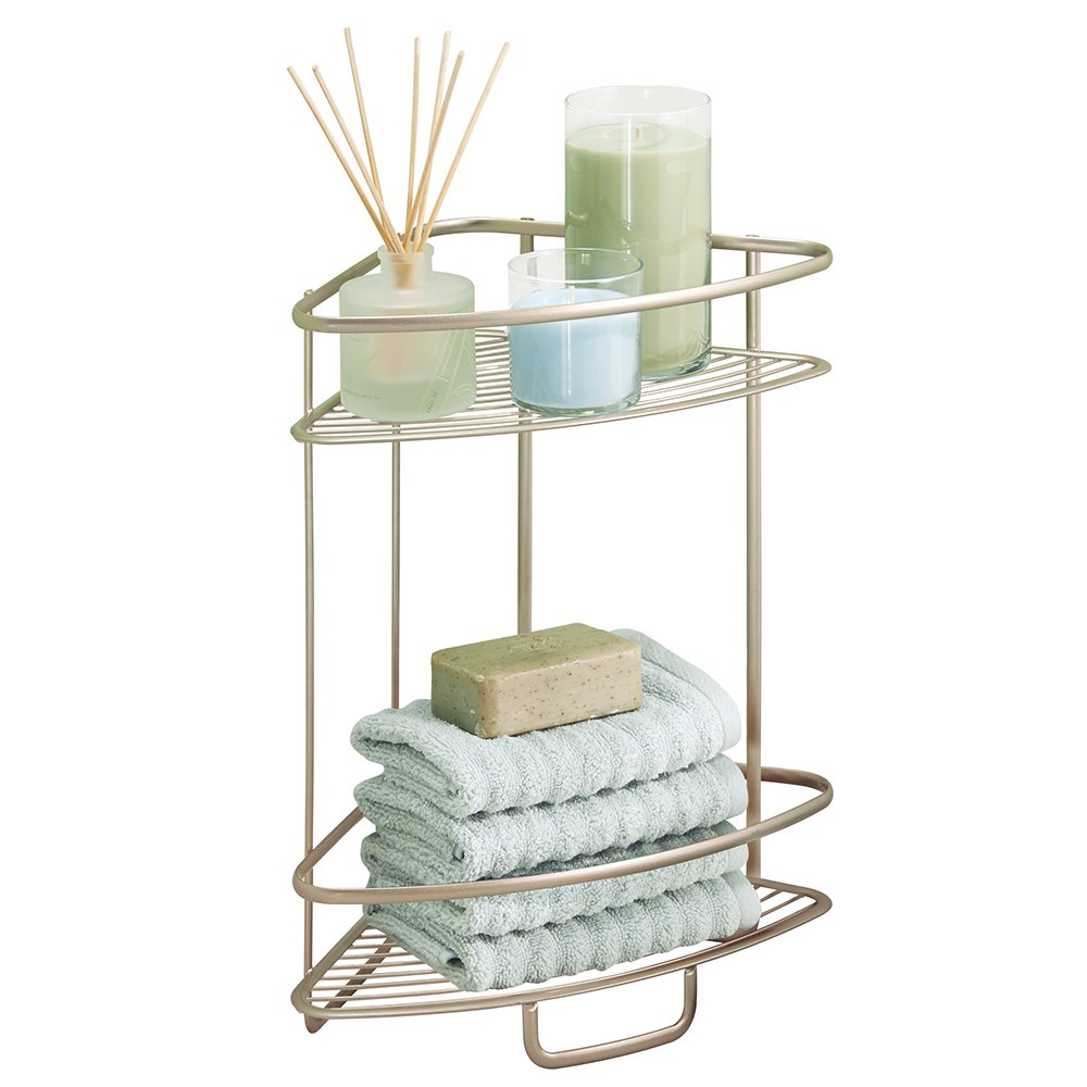 Mdesign Bathroom Free Standing Shower Caddy Shelf For Shampoo