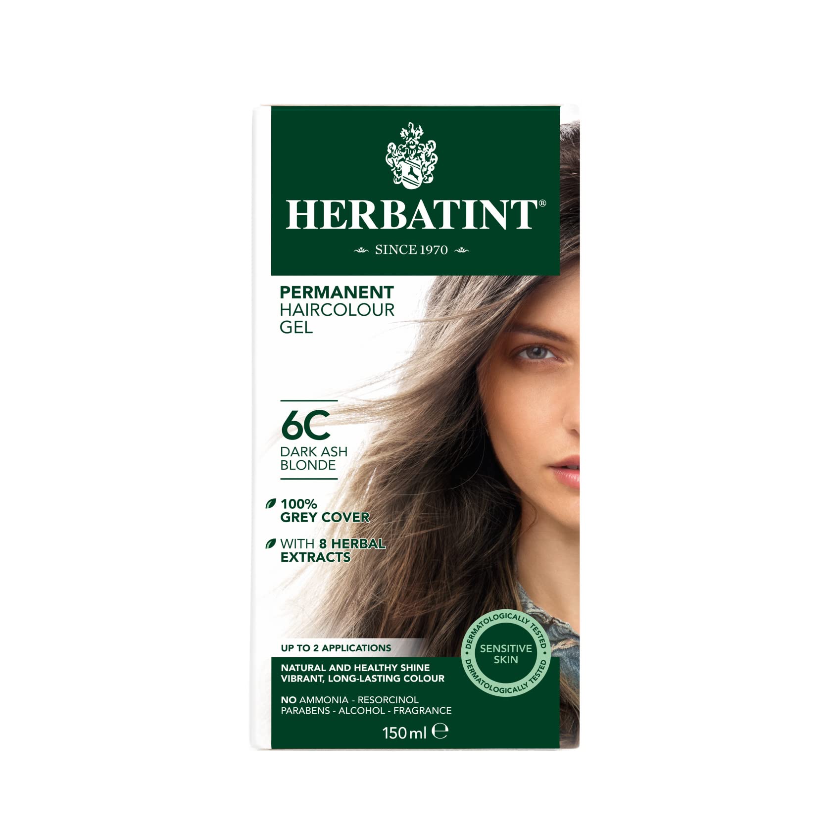 HERBATIN Dye Dark Ash Blonde 150 ml 6C Herbatin