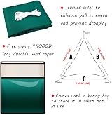 HEYOMART 5x5x5m Triangle Sun Shade Sail Green UV 98% Water Resistant view 7