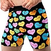 Mens Lipstick Kisses All Over Boxer Briefs Valentines Day Underwear