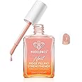modelones Nail Strengthener Nail Hardener Extra Strong and Growth Jelly Nude Nail Strengthener for Damaged Nails Strengthening Polish Ridge Filler for Nails 15ml 0.5 Fl oz