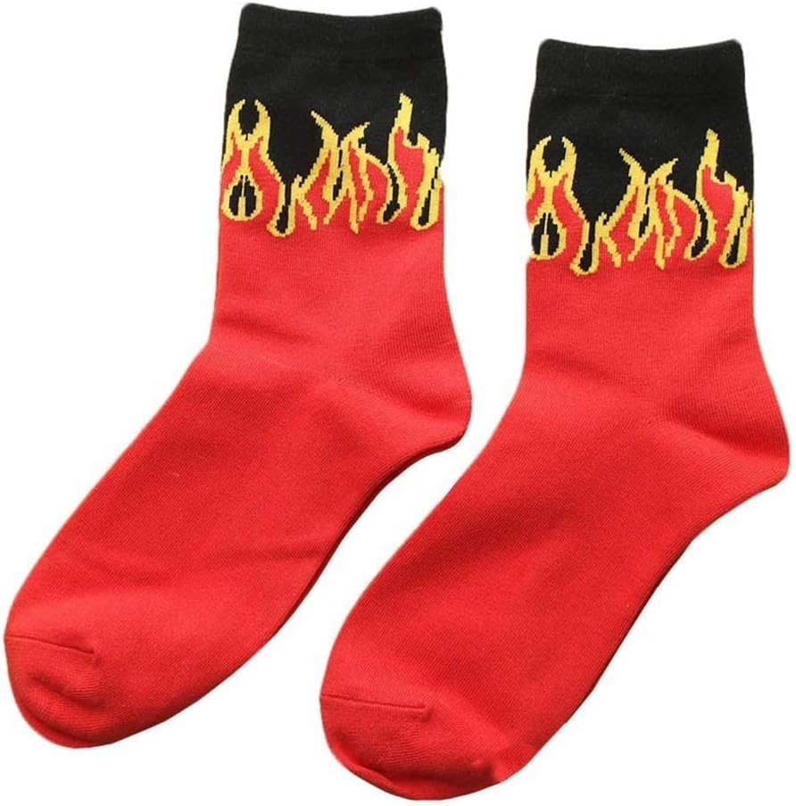 Bluelans Fashion Women Men Flame Print 