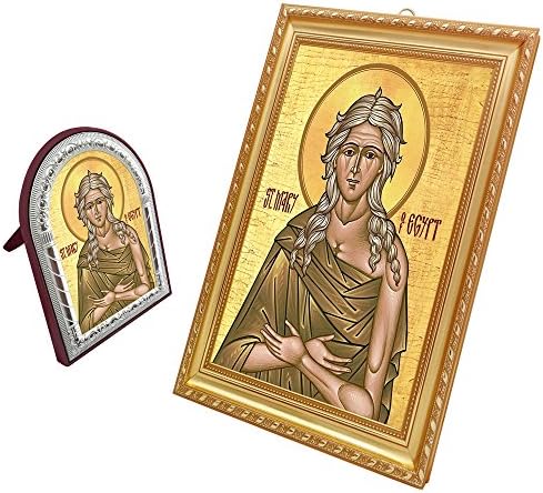 FengMicon Painting Art Saints Mary of Egypt and Paul Regilious Icon Set