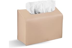 Haecsfl Leather Cover for Disposable Paper Hand Towel Box, Compatible with Kleenex Paper Hand Towel(1-Light Brown)