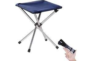 KOKSRY Camping Stool,Small Folding Chair,13.8" Lightweight Folding Stool Compact Backpacking Stool with Carry Bag