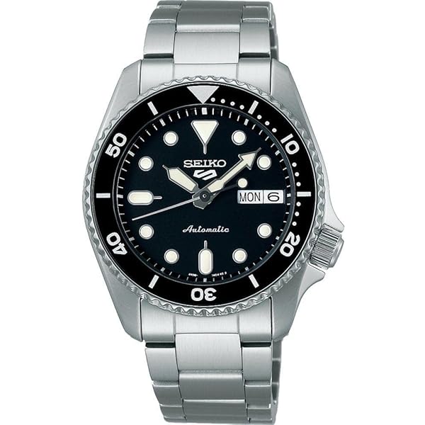 Amazon.com: SEIKO 5 Automatic Black Dial Stainless Steel Men's