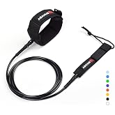 Abahub Surfboard Leash, 6/7/8/9/10 ft Straight Legrope Strap for Boards | Premium Surf Leash,Shortboard,Longboard,Durable,Tangle Free,Anti-Slip