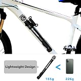 AMZOON Mini Bike Pump with Gauge, 27.5 cm, Presta/Schrader, 120 PSI view 6