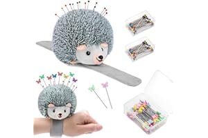 UZECPK Wrist Pins Cushions for Sewing, 200PCS Sewing Pins, Cute Pin Cushion Wrist Pin Cushion with Elastic Strap, Sewing Products Colored for Handicrafts DIY Sewing