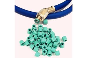 Mtxorvix 1/4" Charging Hose AC Manifold Sealing Gasket O Ring Rubber Gasket Quick Coupler A/C Refrigerant Hose, 100PCS (Green