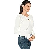 AmélieBoutik Women Cropped Cardigan Long Sleeve Lightweight Shrug Heart Hollowed-Out Knit Sweater Tops