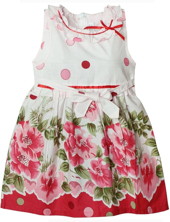 Big Girls' Dress 100 Cotton Flower Children Clothing Size