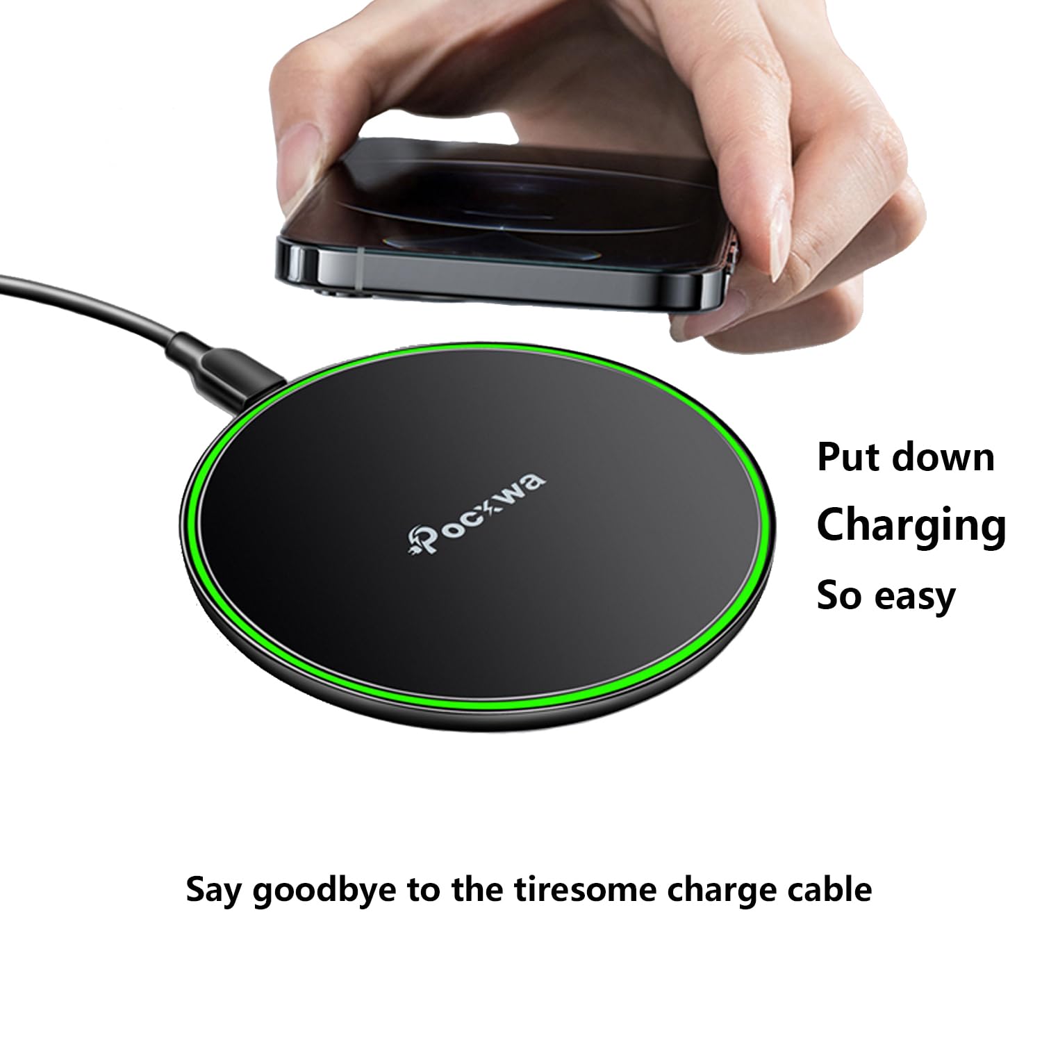 Wireless Charger for Samsung Galaxy S24 S24+ S23 S23+ S22 S22+ S21 S21+ S20 S20+, Compatible with Samsung Galaxy Note 20, Z Flip, Z Fold, 15W Fast Wireless Charging Pad 1-Pack