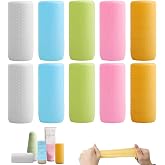 YUBIRD 10 PCS Silicone Bottle Sleeves for Travel Toiletries,Leak-Proof Covers,Cruise Essentials for Women and Men,Travel Must-Haves,Colorful Elastic Sleeves