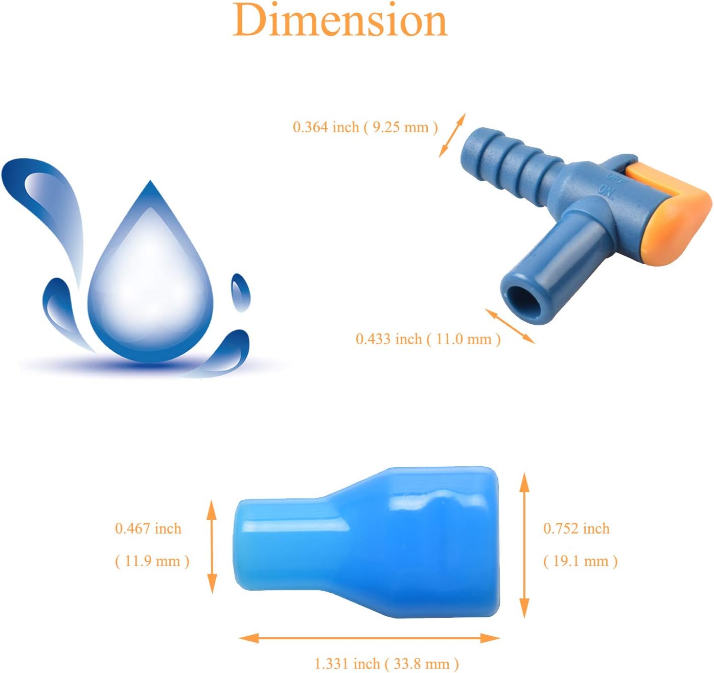 J.CARP Hydration Accessories Kit (7 in 1), Including 4PCS Bite Valve Replacement Mouthpieces, 2PCS Shutoff Valves, and 1PC O-Rings for Water Backpack Bladder Reservoir, Compatible with Most Brands : Sports & Outdoors