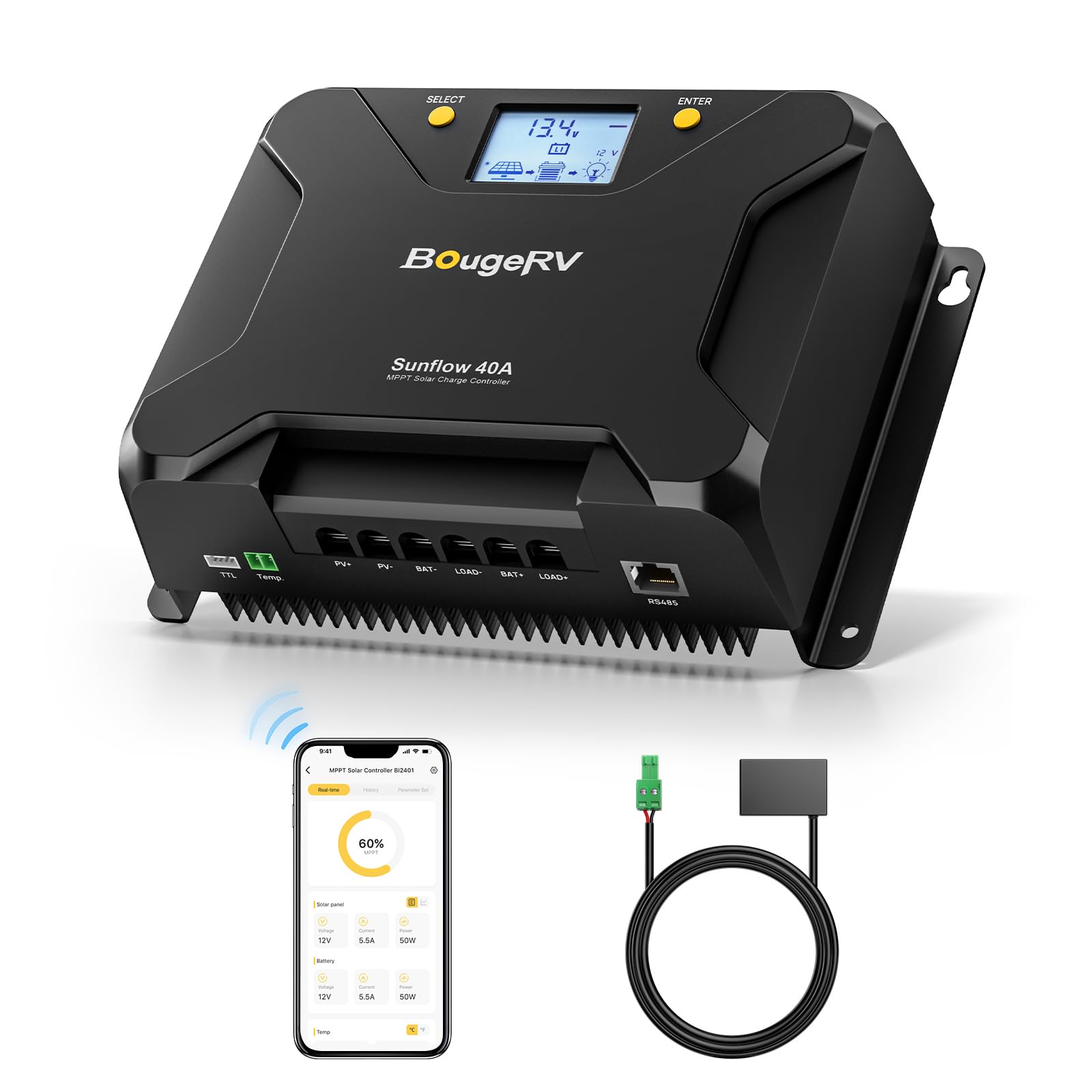 BougeRV MPPT Solar Charge Controller