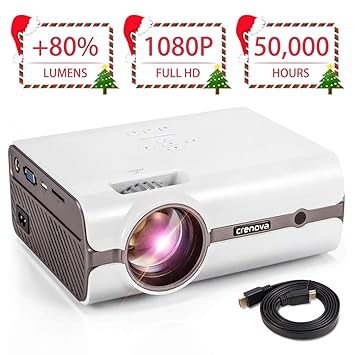 Proyector, 2018 Actualizado (2600 lúmenes) Crenova XPE496 1080P ...