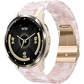 Kimiyaki 18mm Resin Band for Garmin Venu 3S / Venu 2S / Vivoactive 4S / Vivomove 3S, Lightweight Elegant Quick-Release Wristband Strap for Garmin Venu 4 41mm / Forerunner 265s / 255s