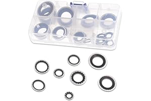Sinytuto 30 PCS Car Air Conditioning Compressor Port Gaskets, Waterproof Vehicle Cooling Pump Gaskets Kit, Universal Durable 