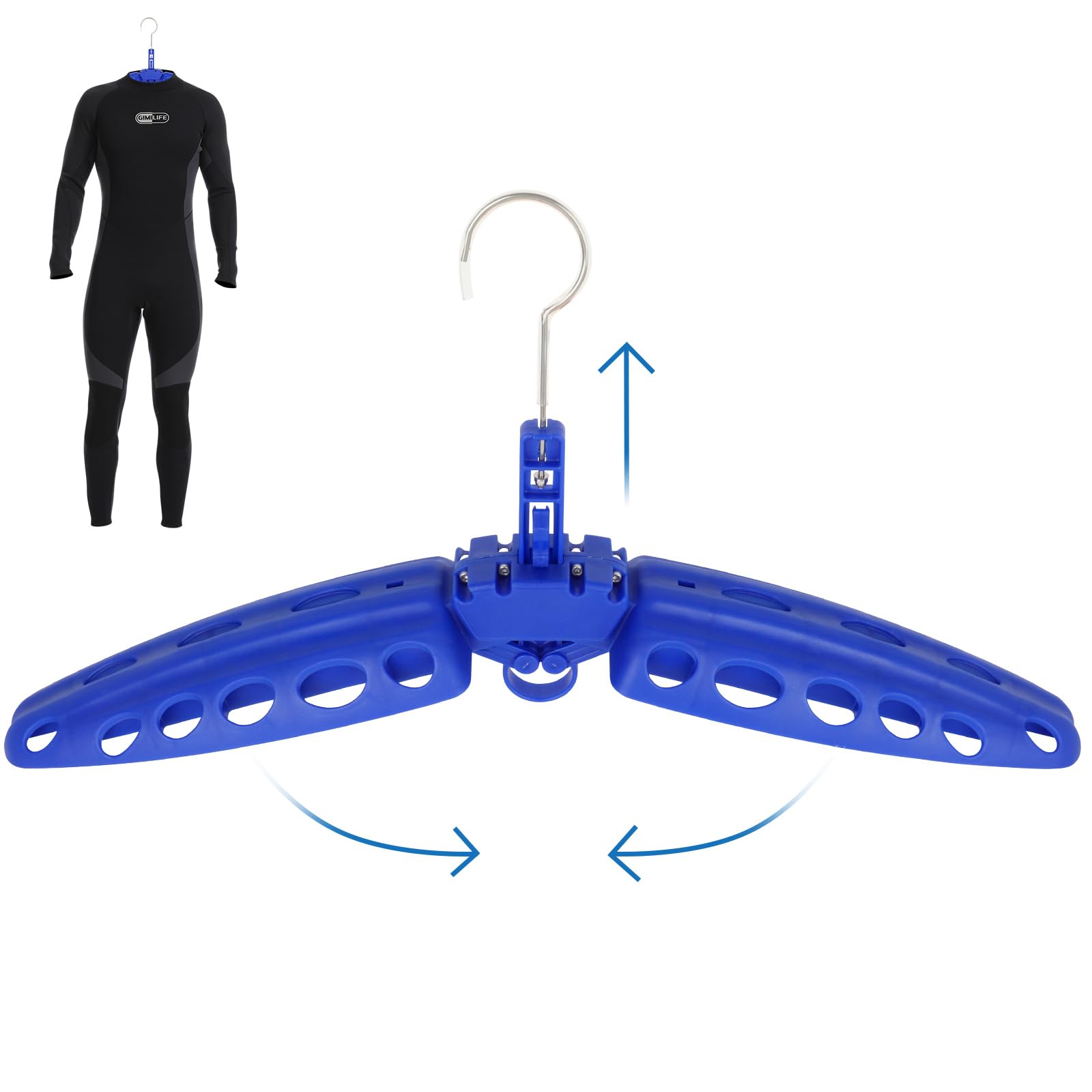 Wetsuit Hanger, Gimilife Quick Dry Folding Vented Hanger for Wetsuit, Surfing & Scuba Diving Accessory, Perfect to Drysuit Life Jacket or BCD(1 PCS)