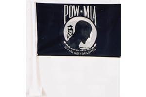 Ramsons Imports POW MIA You are Not Forgotten 12" x 18" Car Window Flag Double Sided