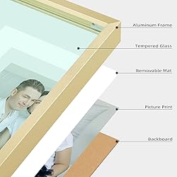 Frametory, 5x7 Aluminum Frames with Ivory Mats for