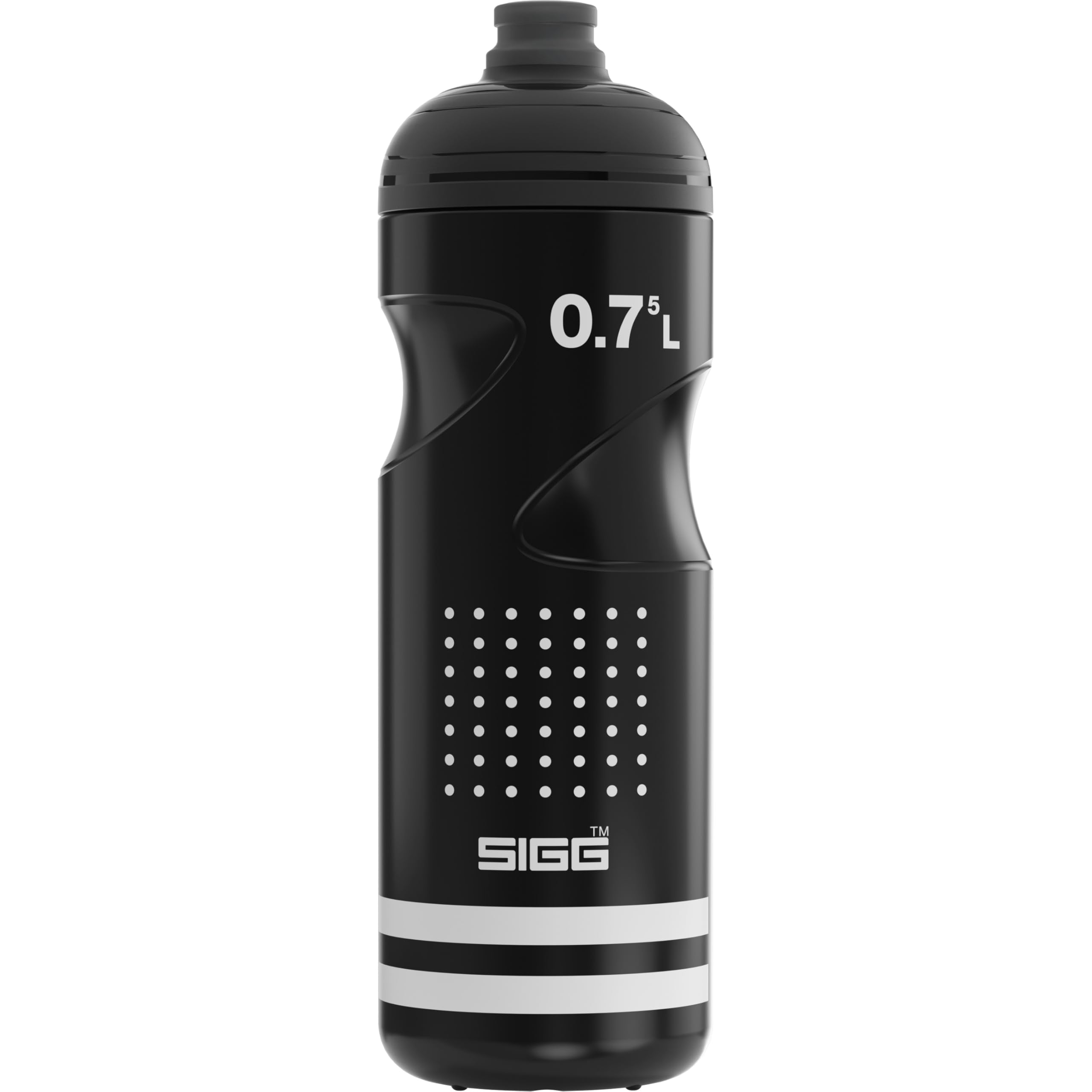 Sigg - Soft Bike Water Bottle - Pulsar Black - Squeezable - Dishwasher Safe - Lightweight - Leakproof - BPA Free - 0.75 L