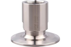 DERNORD 2'' Tri clamp Adapter to 3/4 inch FNPT Thread Ferrule Sanitary Pipe Fitting