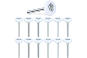 Keadic 10Pcs 2" White Nylon Garage Door Roller with 4" Stem, 6200ZZ Bearing Stable and Quiet Garage Door Wheels for Commercia