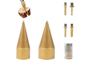YILIA Firewood Drill Bit Set, 2025 New Wood Log Splitter Firewood Drill Bit, Wood Splitting Drill Bit Easy Split Drill Bit Wood Splitter, Wood Splitter Drill Bits for Electric Drill Machine (Golden Set)