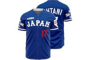 OEQVUWH Men's #17 Japanese Baseball Jersey 90S Hip Hop Japan Baseball Jerseys Sports Shirts Stitched