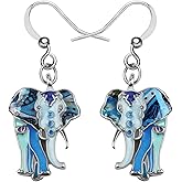 Enamel Alloy Jungle Elephant Earrings Dangle Stud French Clip Fashion Jewelry For Women Charm Gift