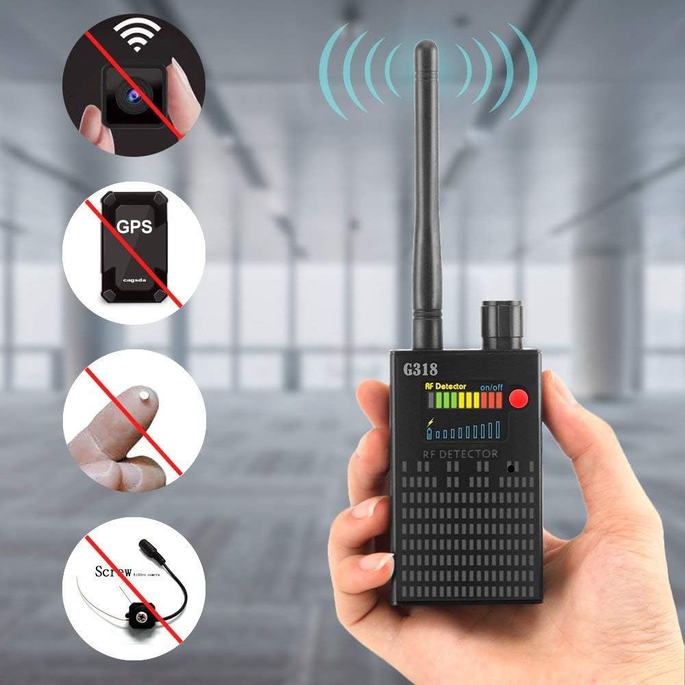 Dooreemee Super Anti-spy Bug GPS Camera RF Signal Detector Set [Advanced Version],GPS Tracker Wireless Camera Amplification Ultra-high Sensitivity GSM Device Finder(2” X 0.8” X 3.3”, 4.1oz, Handheld)