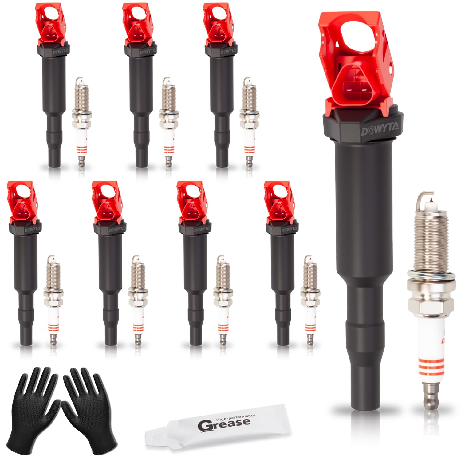 Photo 1 of DOWYTA Set of 8 Upgraded Ignition Coil Park and Spark Plugs Compatible with BMW 135i 135is 335i 435i 535i 640i 740i 740Li M235i X1 X3 X5 X6 3.0L 4.4L Replaces UF592