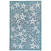 Liora Manne Indoor/Outdoor Rug, 4'10" x 7'6", Starfish Aqua