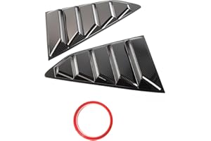 Xhfarce Carbon Fiber Window Louvers for Chevy Camaro 2016-2024 - Rear Side Air Vent Sunshade Louvers - 2PCS Car Exterior Decoration Accessories