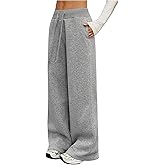 RoseSeek Women's Wide Leg Sweatpants Drawstring Waisted Athletic Pants Casual Pants